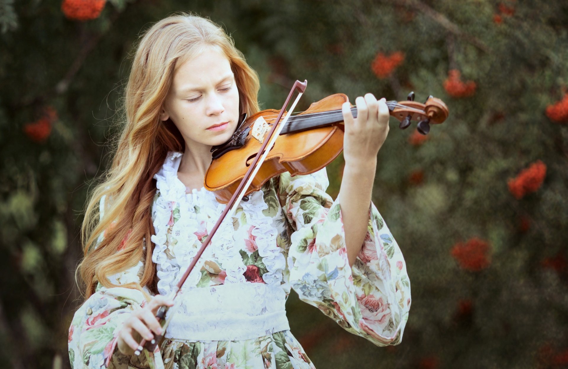 chica violín música