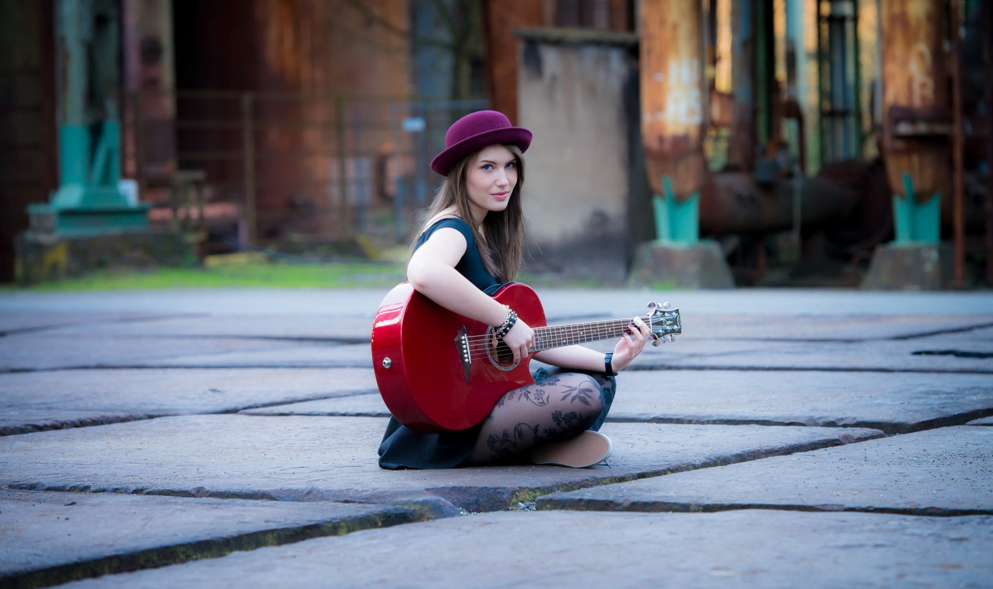 ragazza chitarra musica