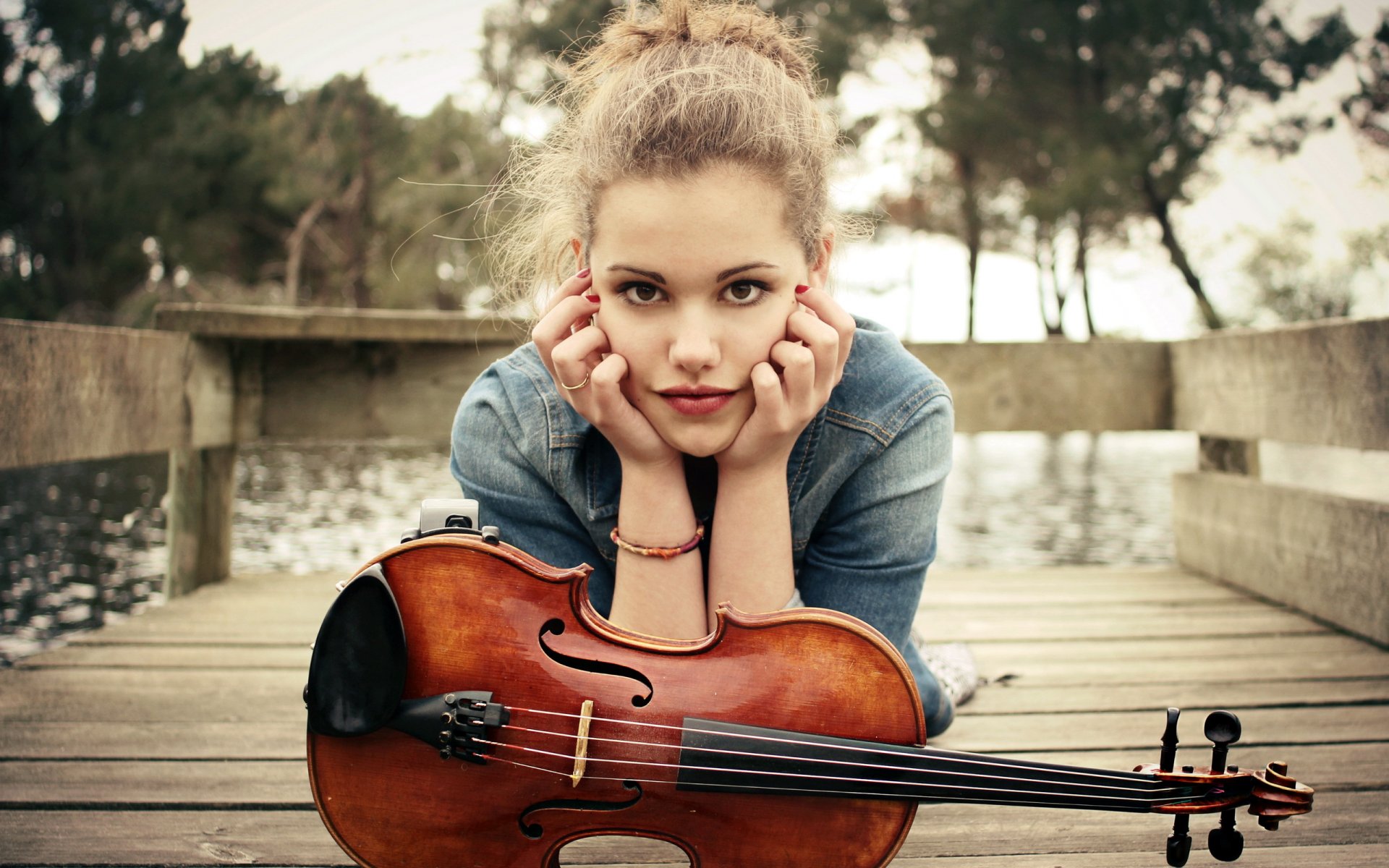 chica violín música