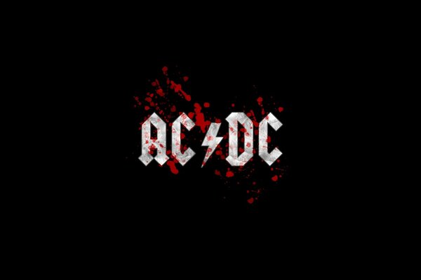 Stylowe i piękne logo ac / dc