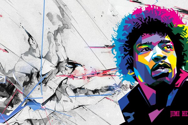 Guitarrista Jimi Hendrix leyenda del rock