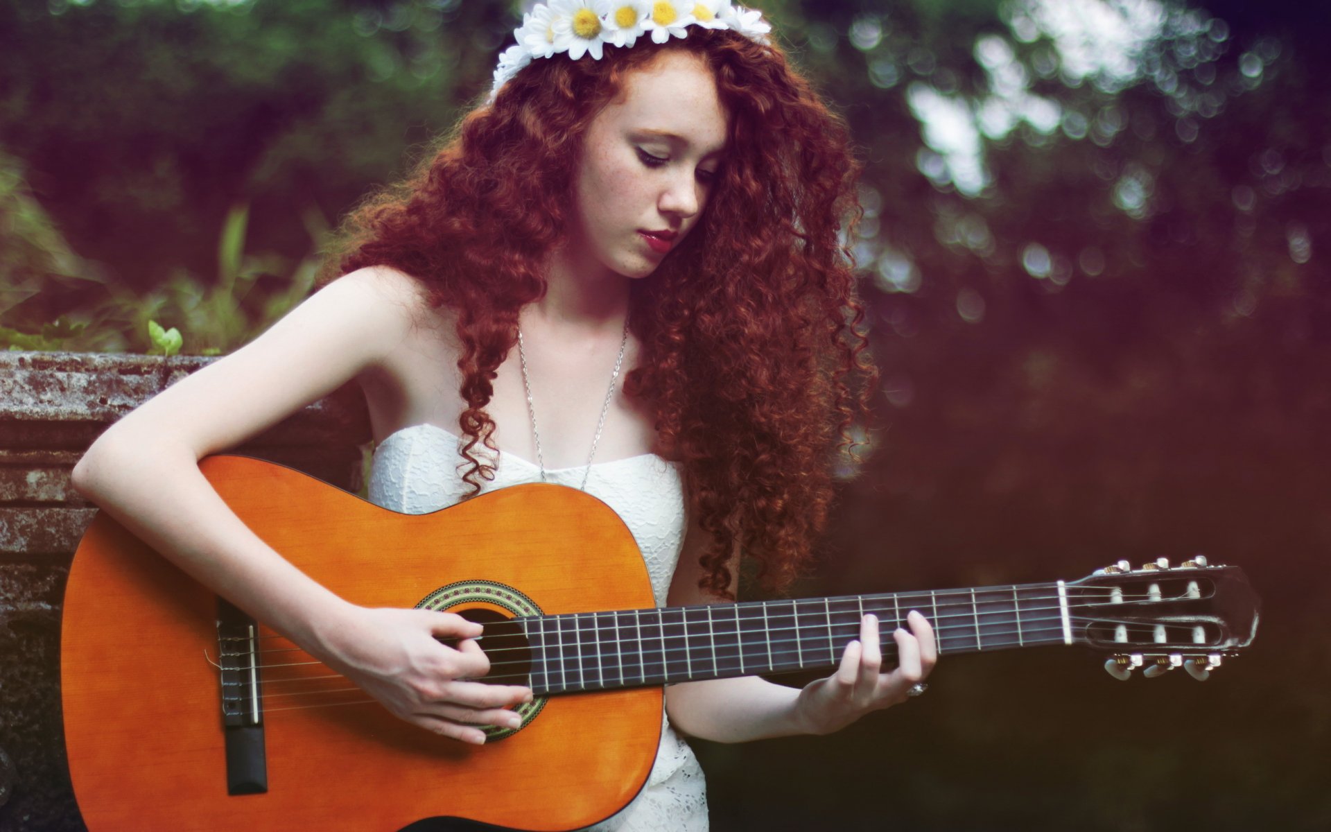 ragazza chitarra musica