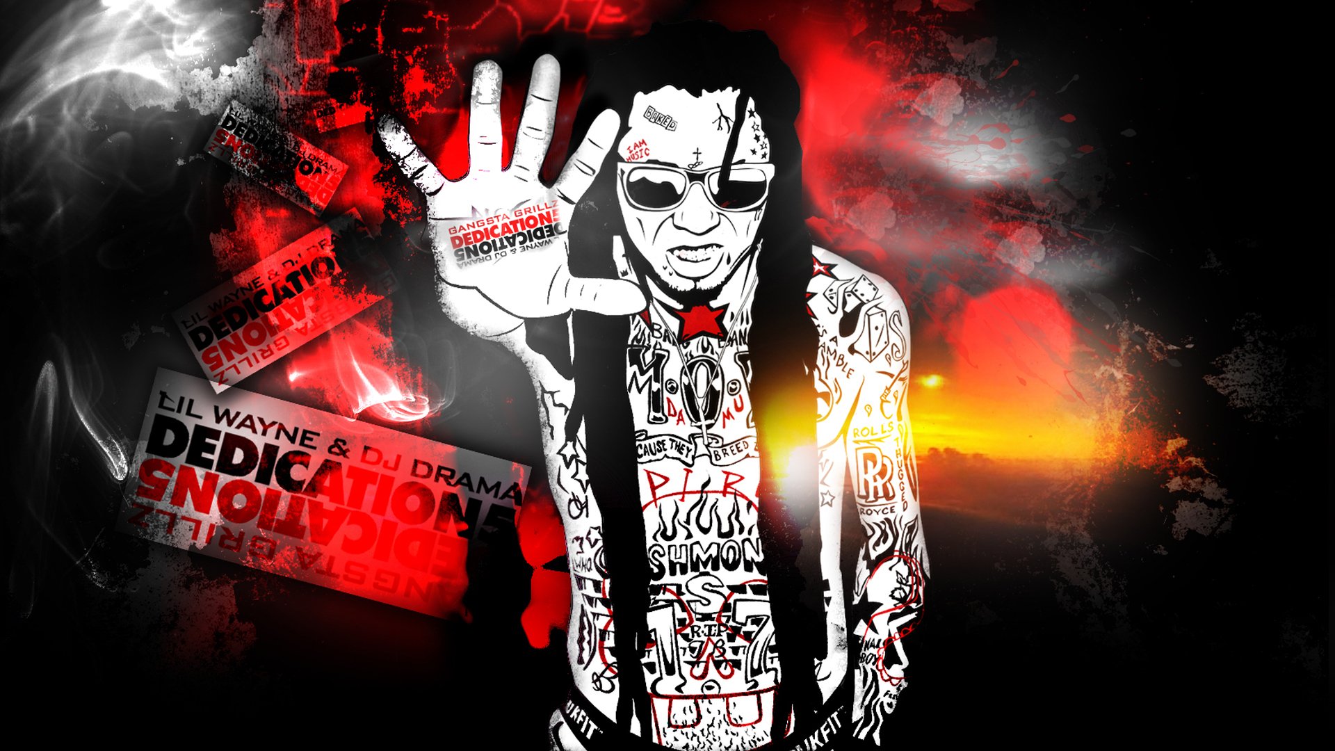 lil wayne hip hop tatuaggi dreadlocks swag rap