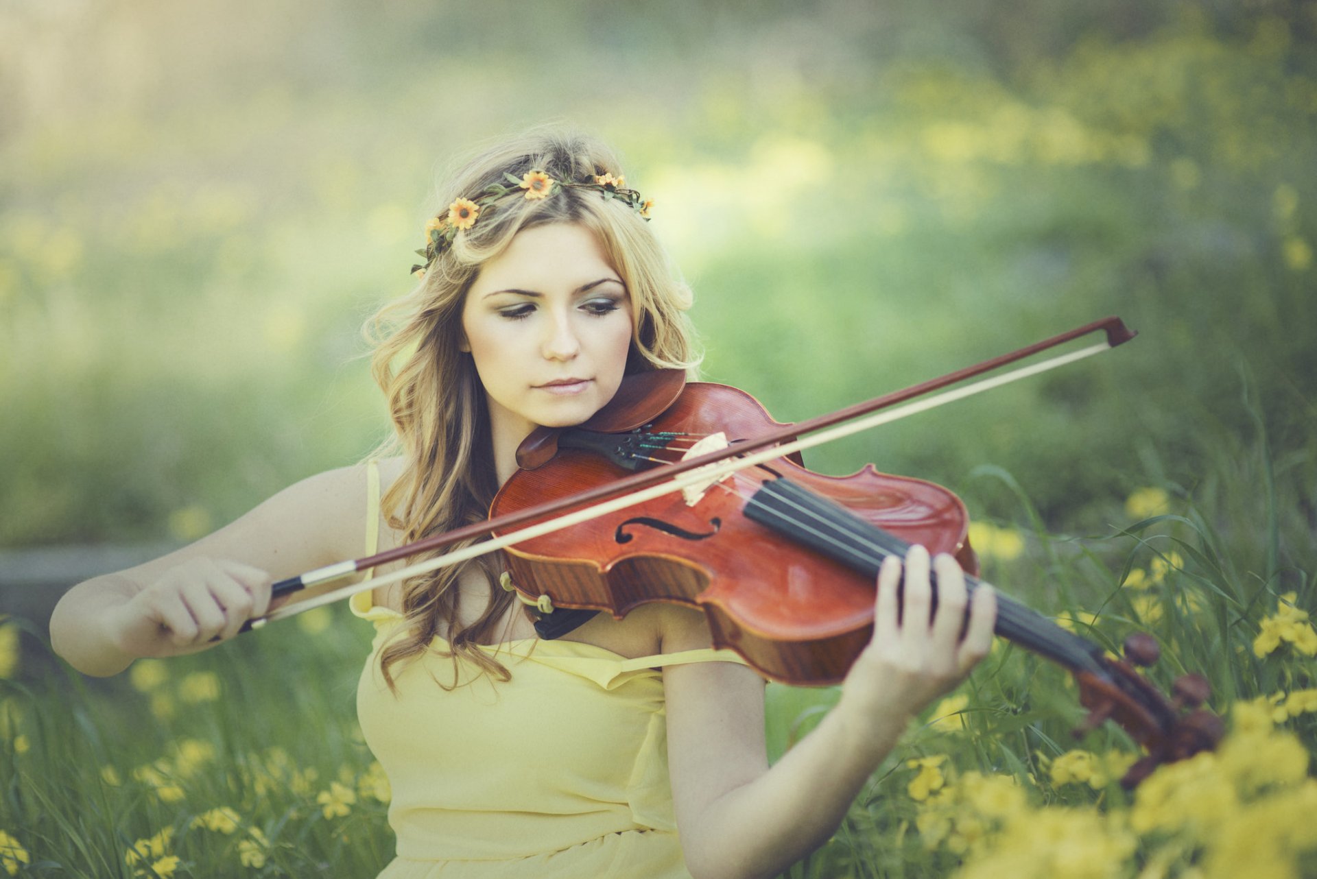 mädchen violinistin kranz blumen keri ruth garcia