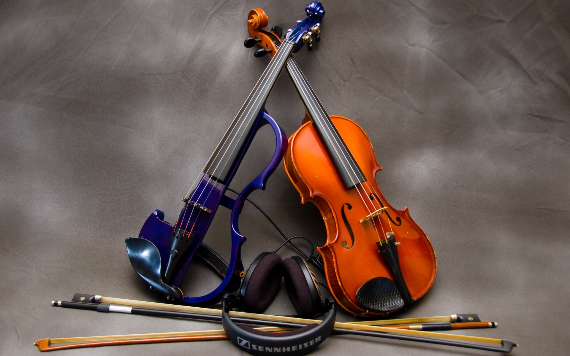 violons écouteurs musique