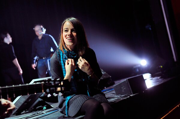 Singer alizee jacotey on stage