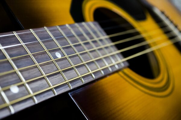 Gelbe Gitarre Desktop-Hintergrund