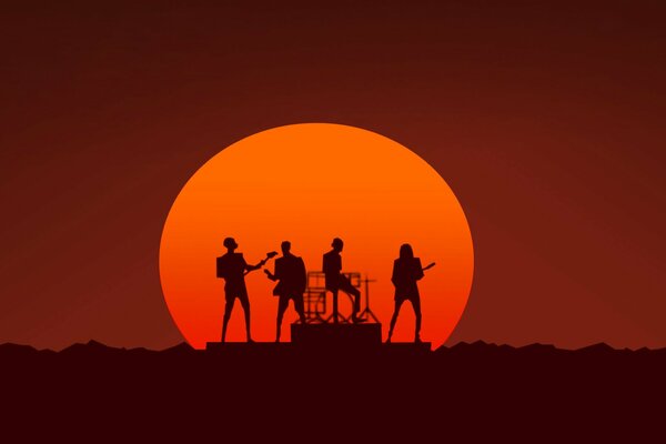 Le groupe mkzykalnaya est invité au coucher du soleil