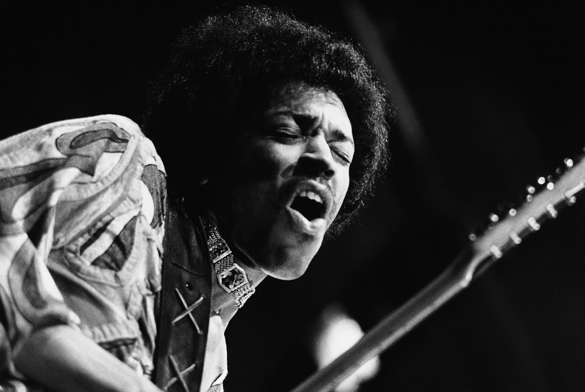 jimi hendrix guitare concert performance