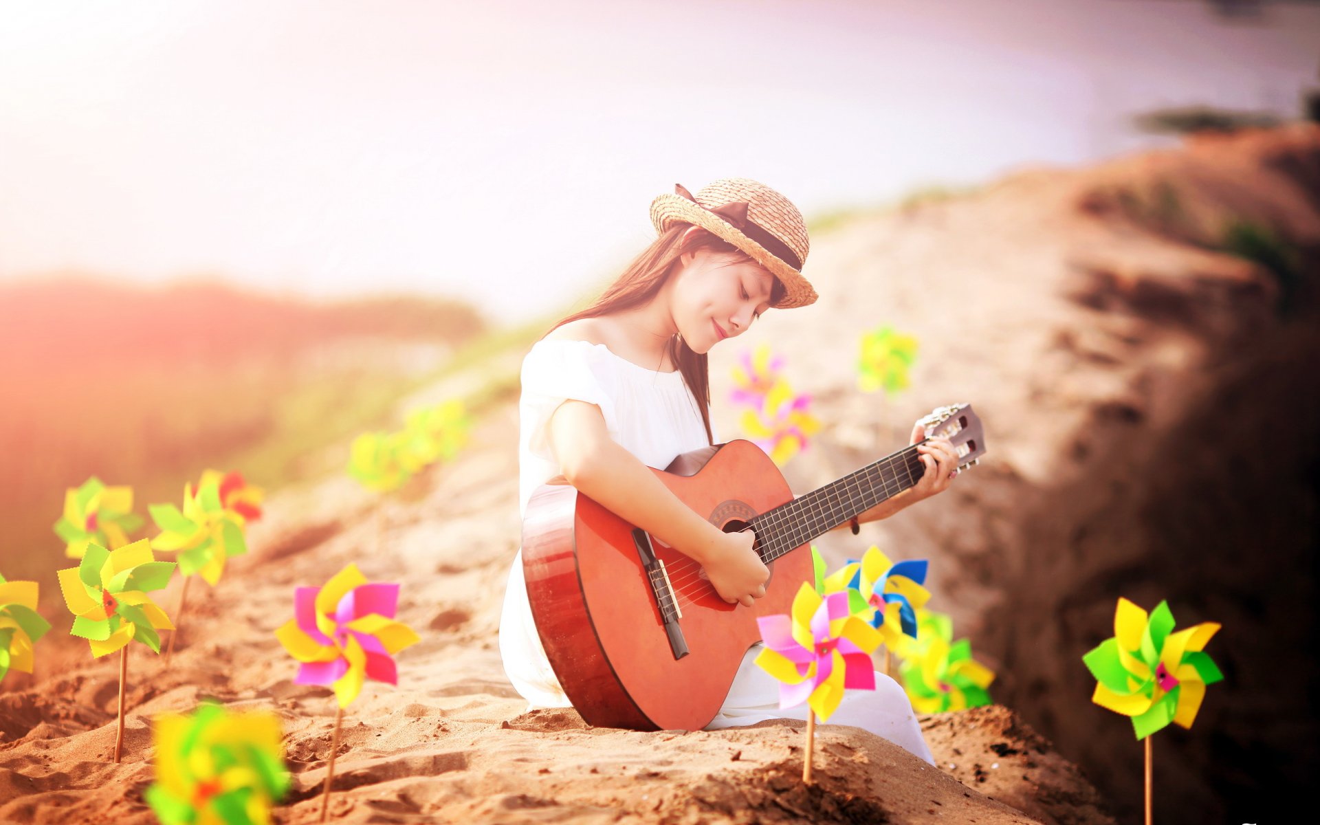 ragazza chitarra musica