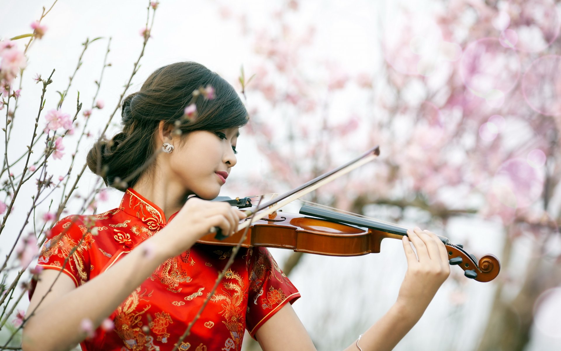 girl asian violin music