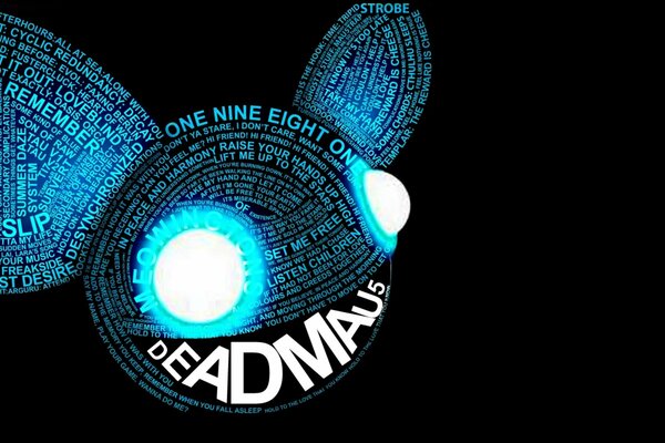 Deadmau5 de palabras en un fondo oscuro