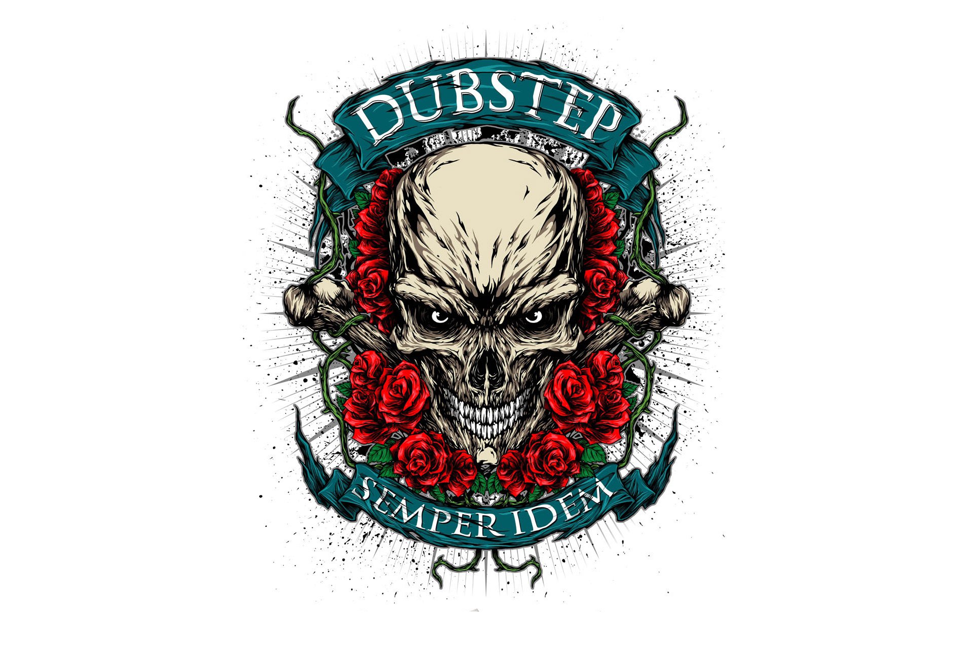 música estilo dirección dubstep dubstep semper idem cráneo flores rosas