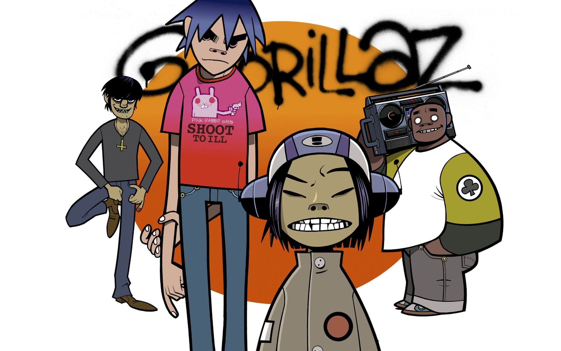 gorillaz murdoch 2d russell noodle gorillaz gruppo musica grafiti