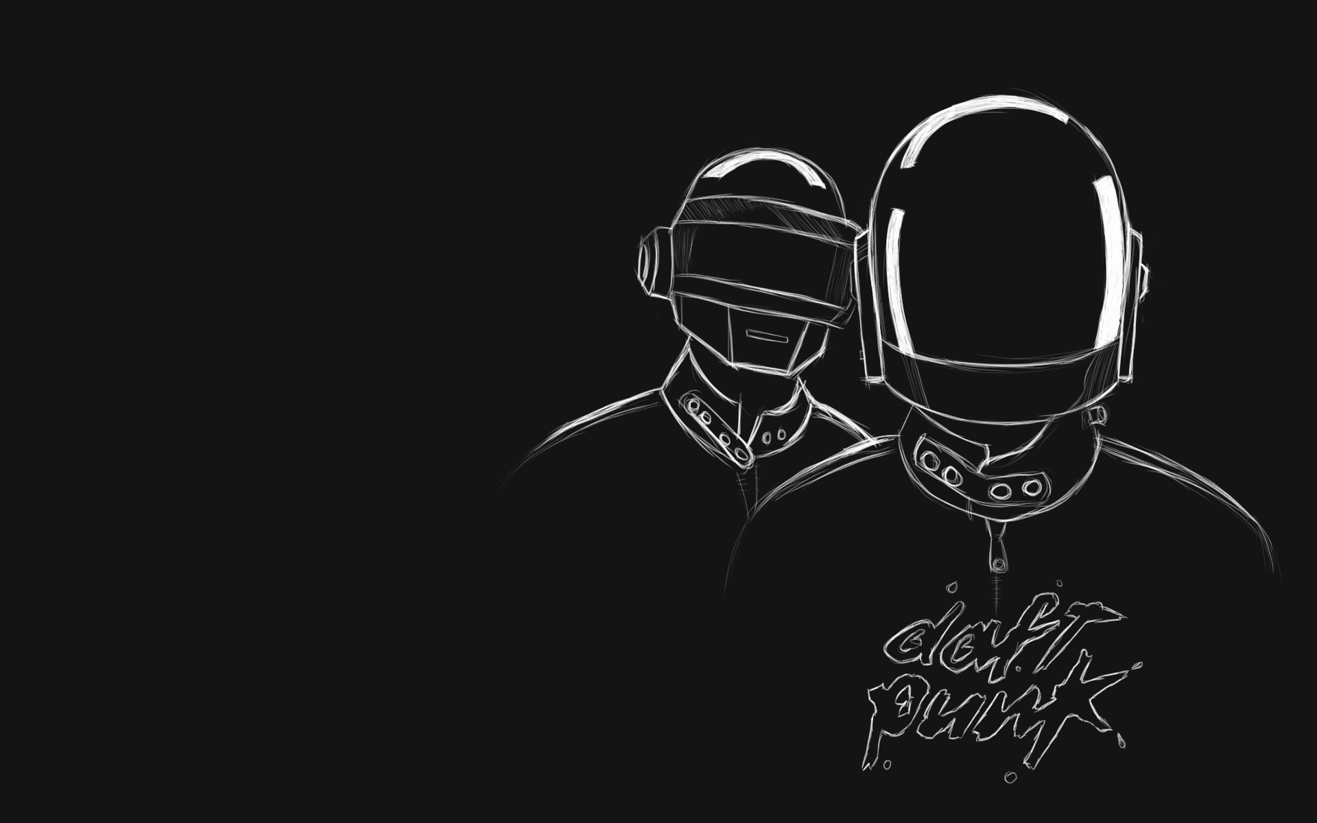 daft punk guy-manuel de omem christo thomas bangalle progetto nero casa francese musica disegno casco