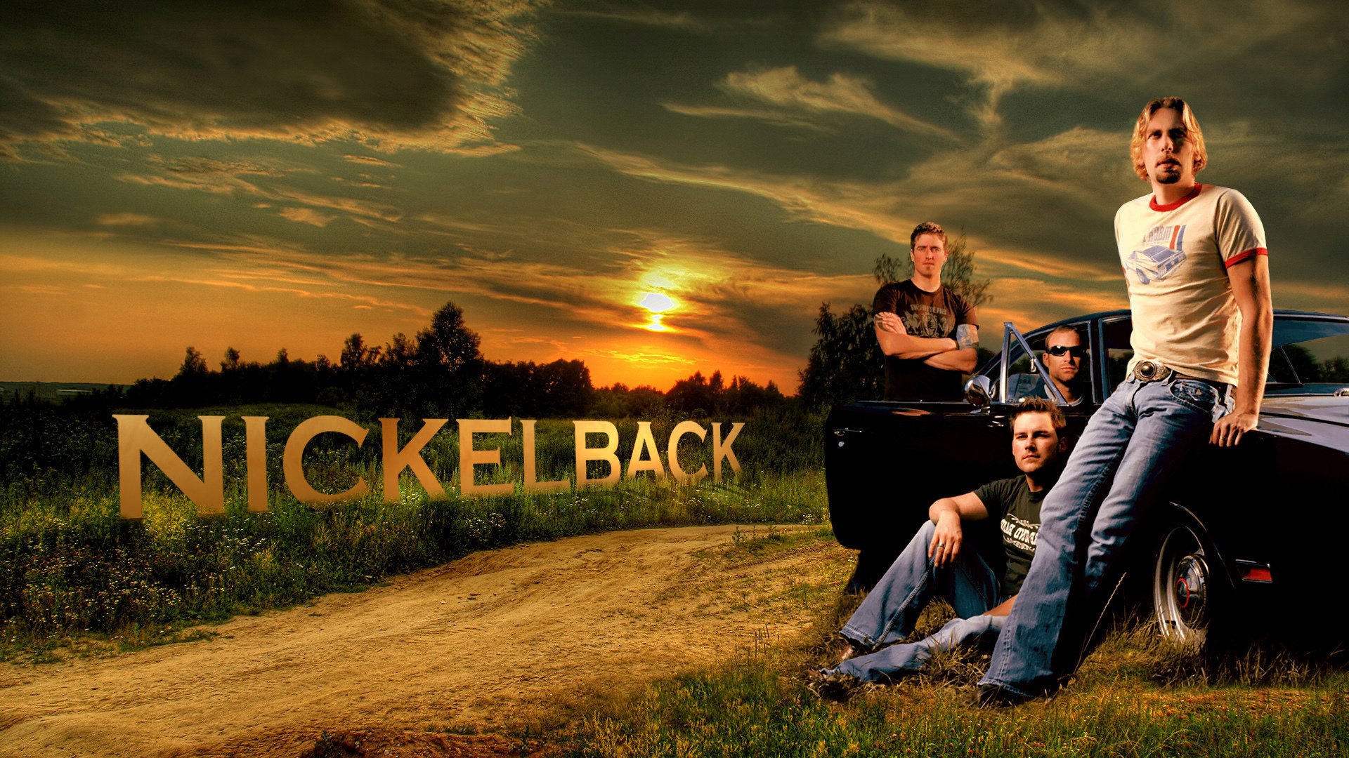 nickelback rock band america sunset night machine