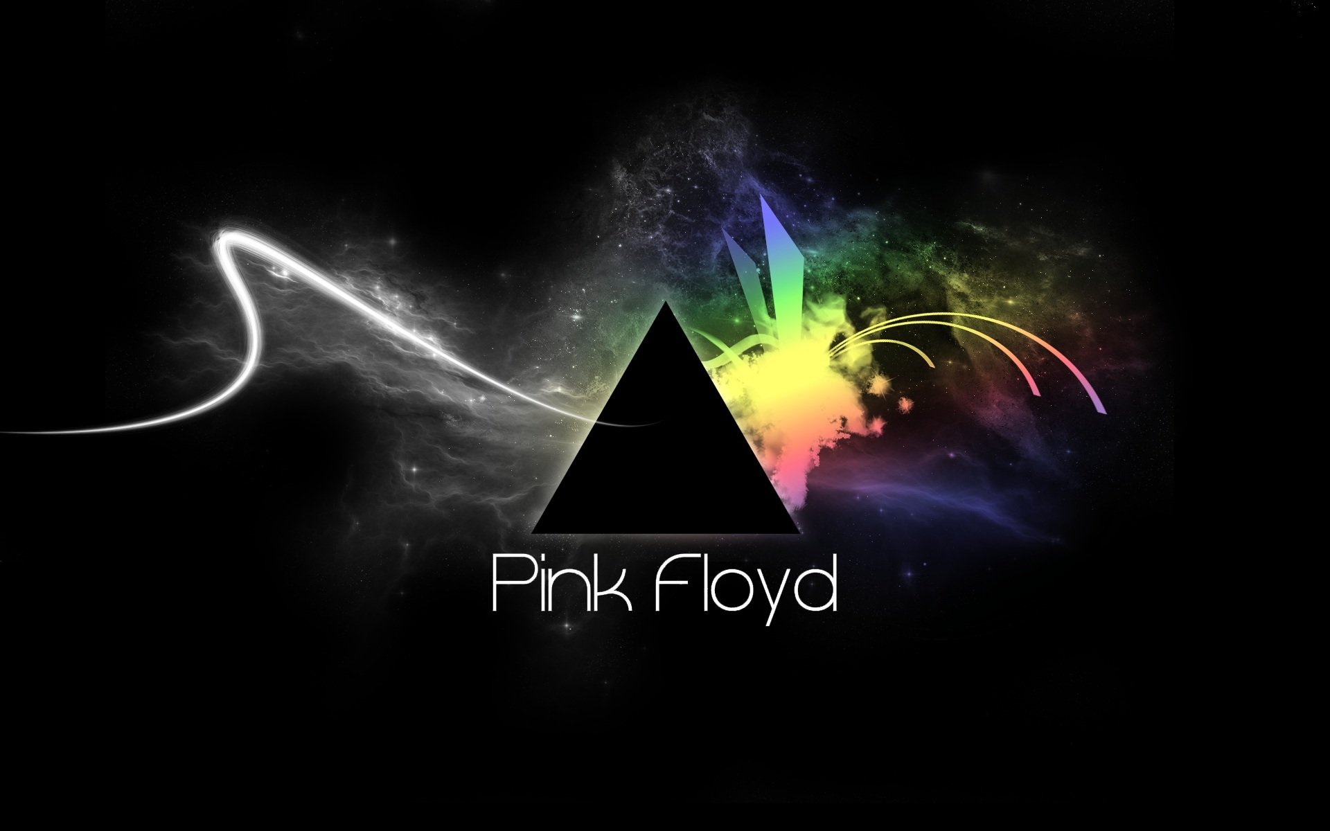 pink floyd triangle line abstract