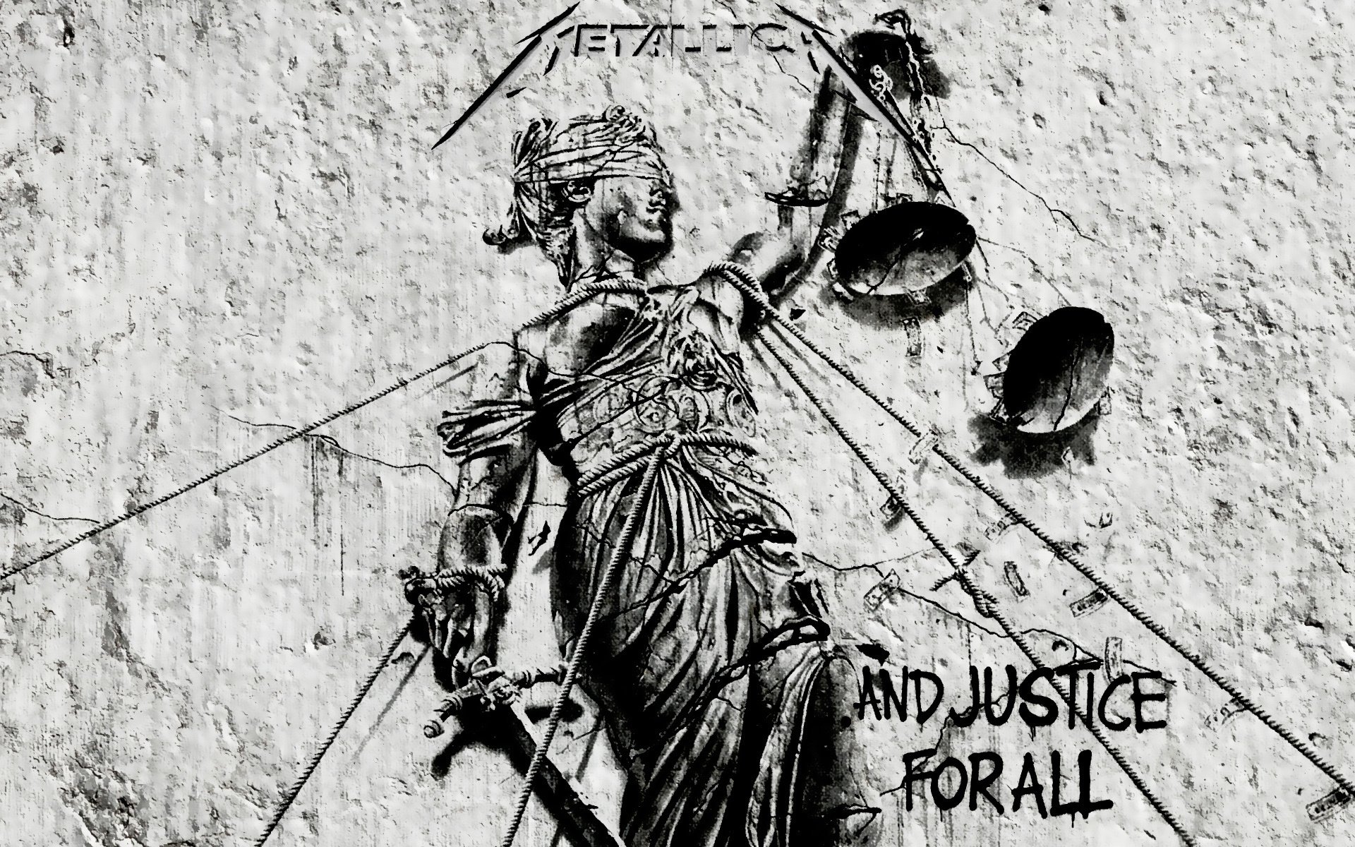 metallica et la justice pour tous balance logo rock musique