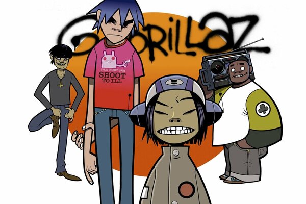 Gorillaz y la imagen en el estilo de graffiti