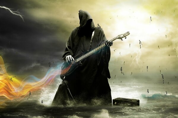 Der Tod spielt E-Gitarre, Magie