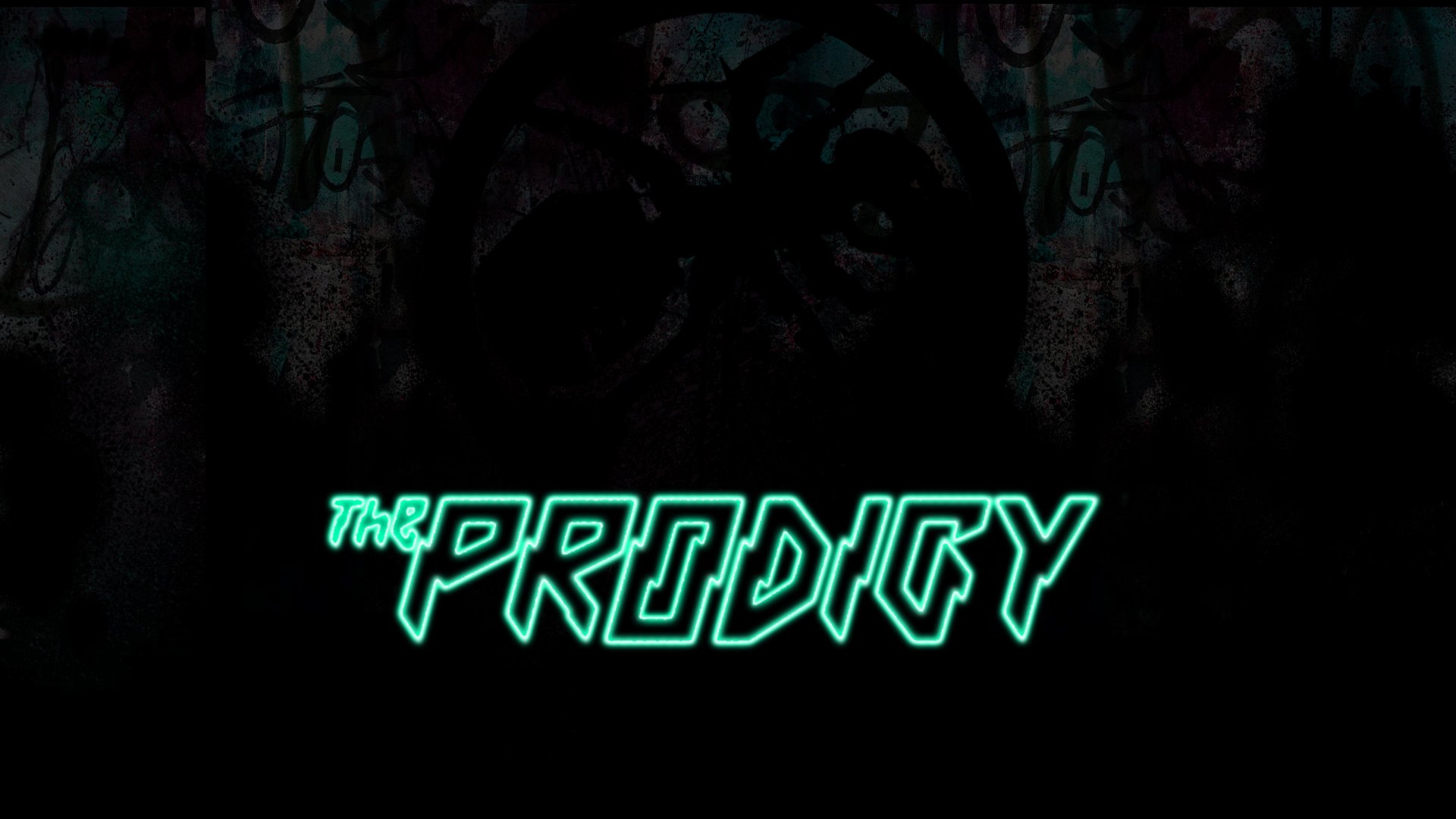 the prodigy музыка група стиль неон узоры линий шрифт модели линии кладезь 1920x1080