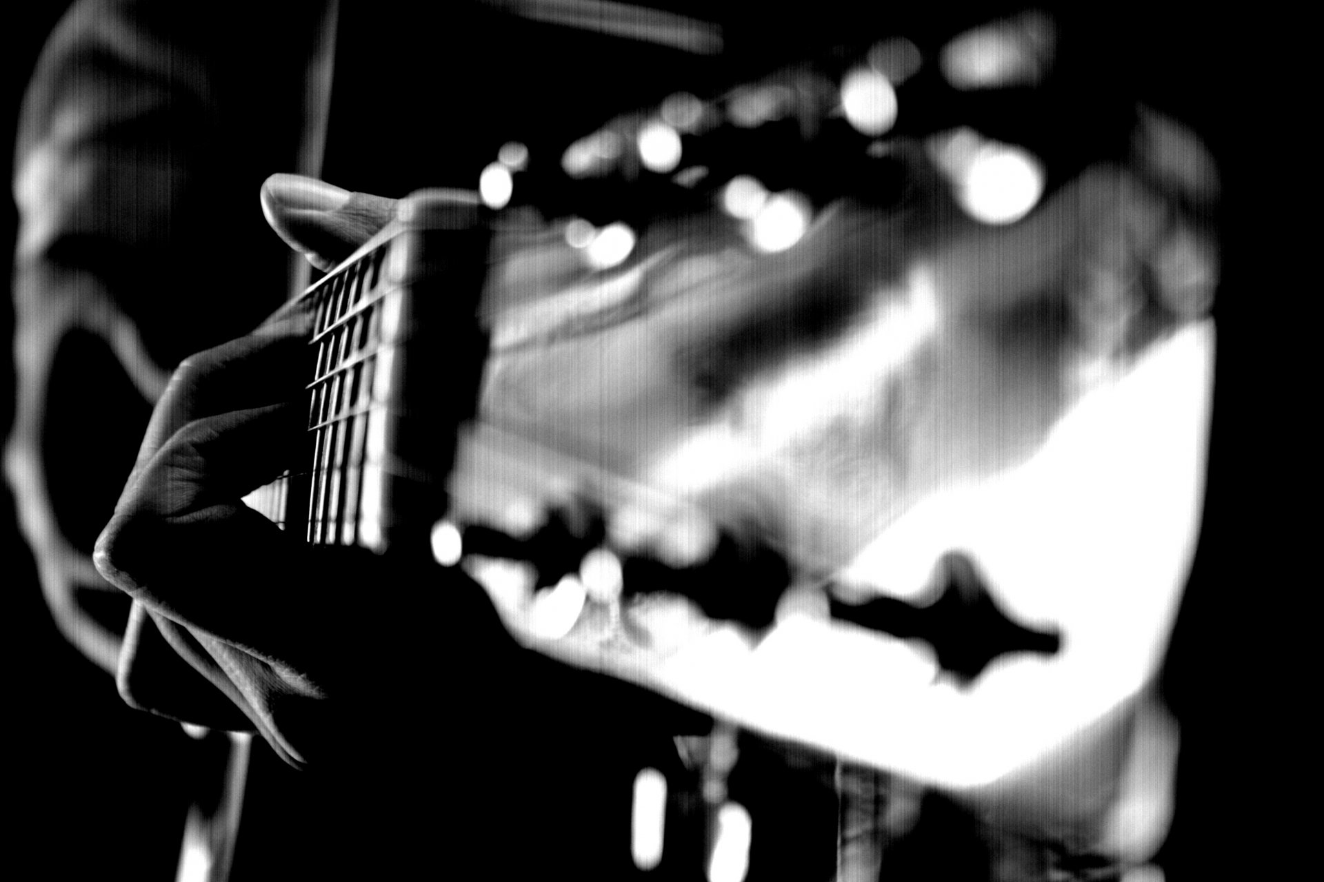 guitarra mano dedos bb cuerdas macro