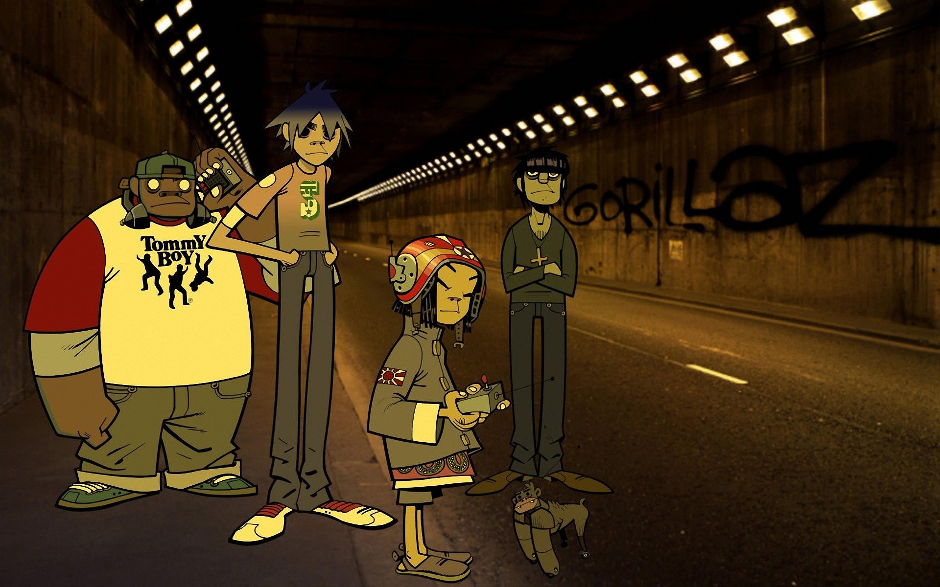 tunnel inschrift gorillaz