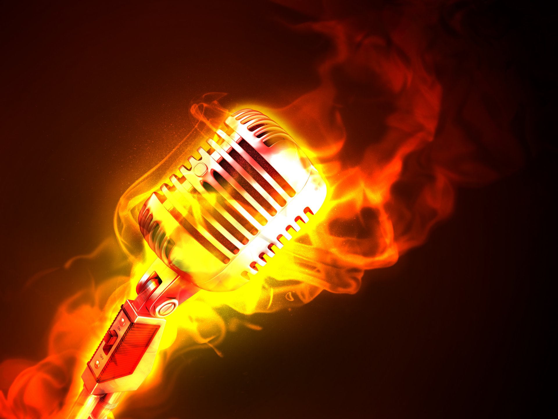 microphone fire flame