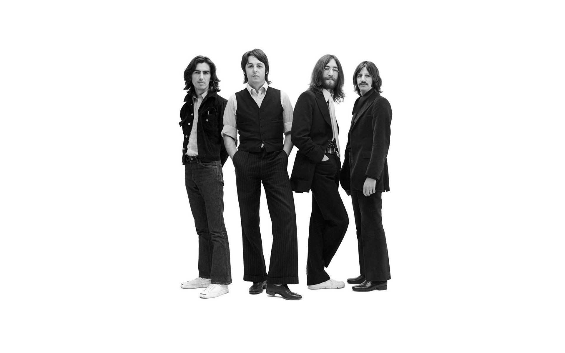 the group beatles on a white background