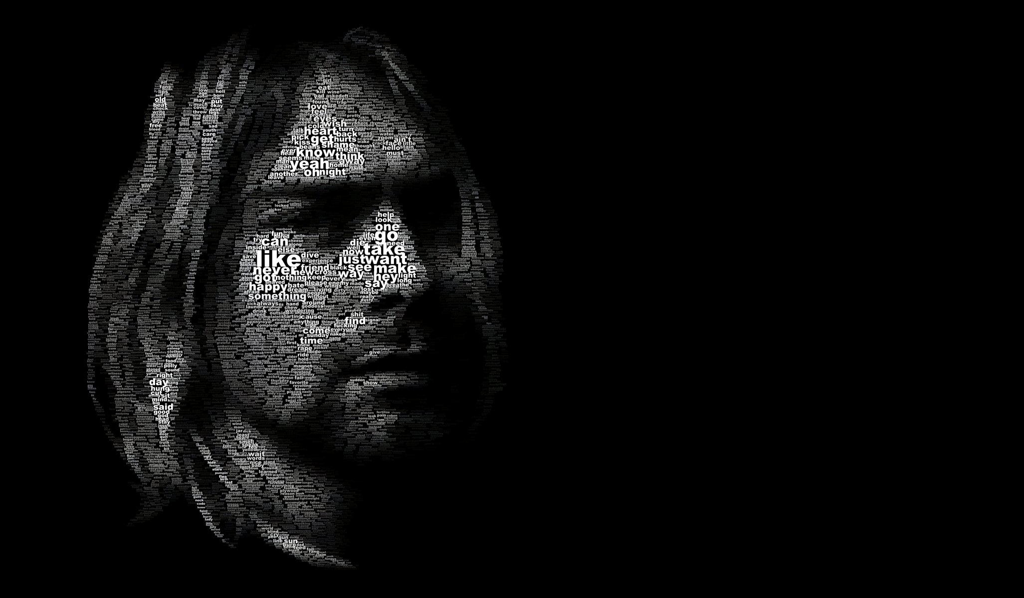 kurt cobain nirvana the text words portrait