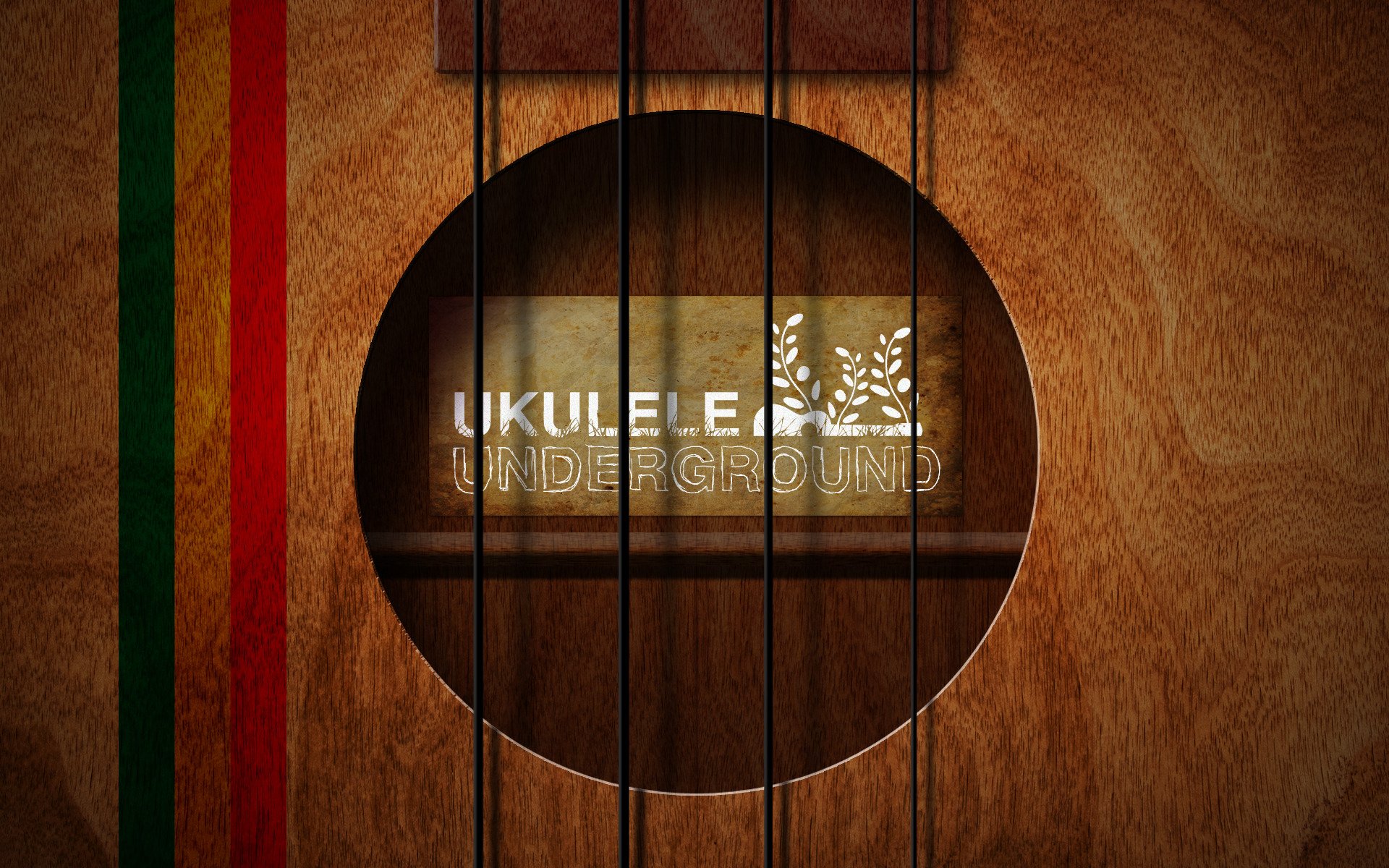 music style guitars string art inscription ukulele underground background wallpaper