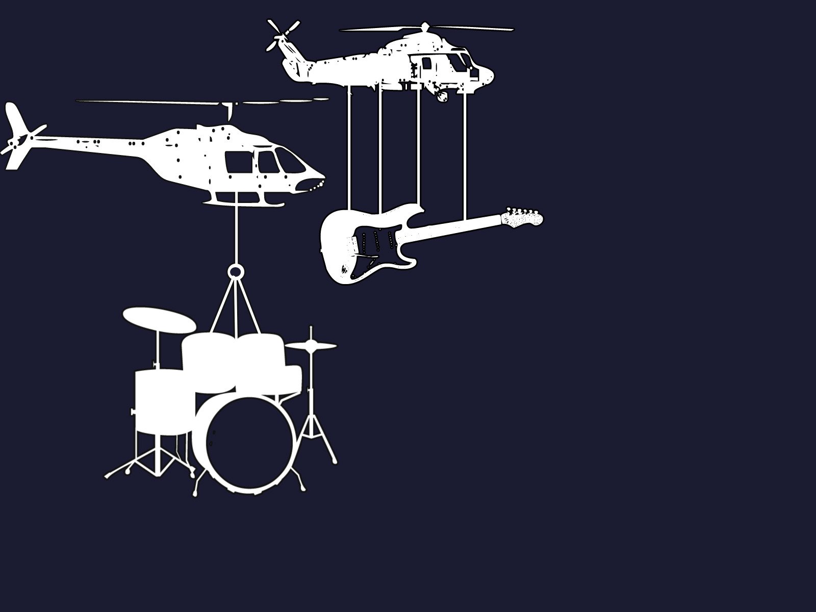 helicopters guitars drums music tool