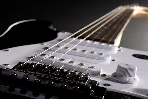 Electric guitar close-up. Rock music