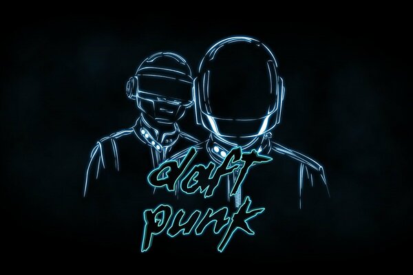 Daft punk caschi e siluette