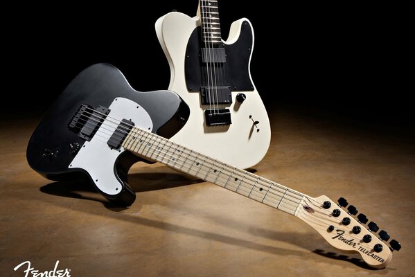 Electric guitar telecaster, guitar on the wing