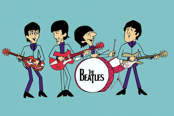 Miembros de la banda the beatles