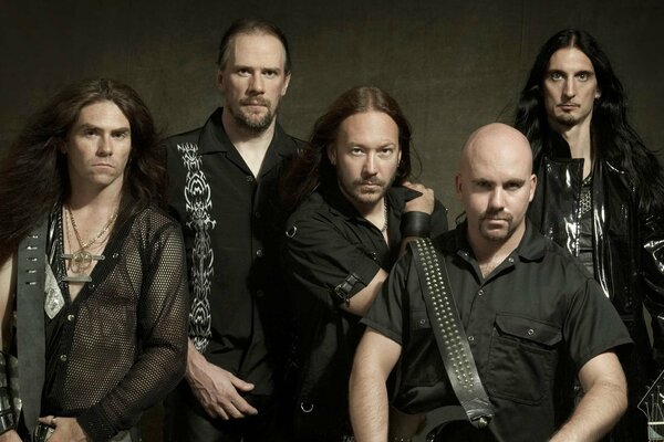 Hammerfall group on a dark background