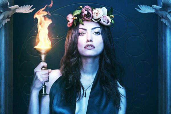 Belle actrice Phoebe Tonkin art