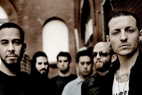 Linkin park en blanco y negro