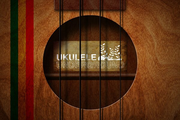 Deca ukelele primer plano