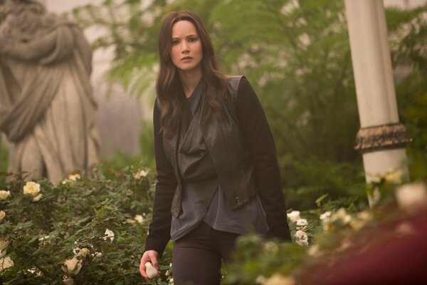 Jennifer Lawrence from the Hunger Games scene