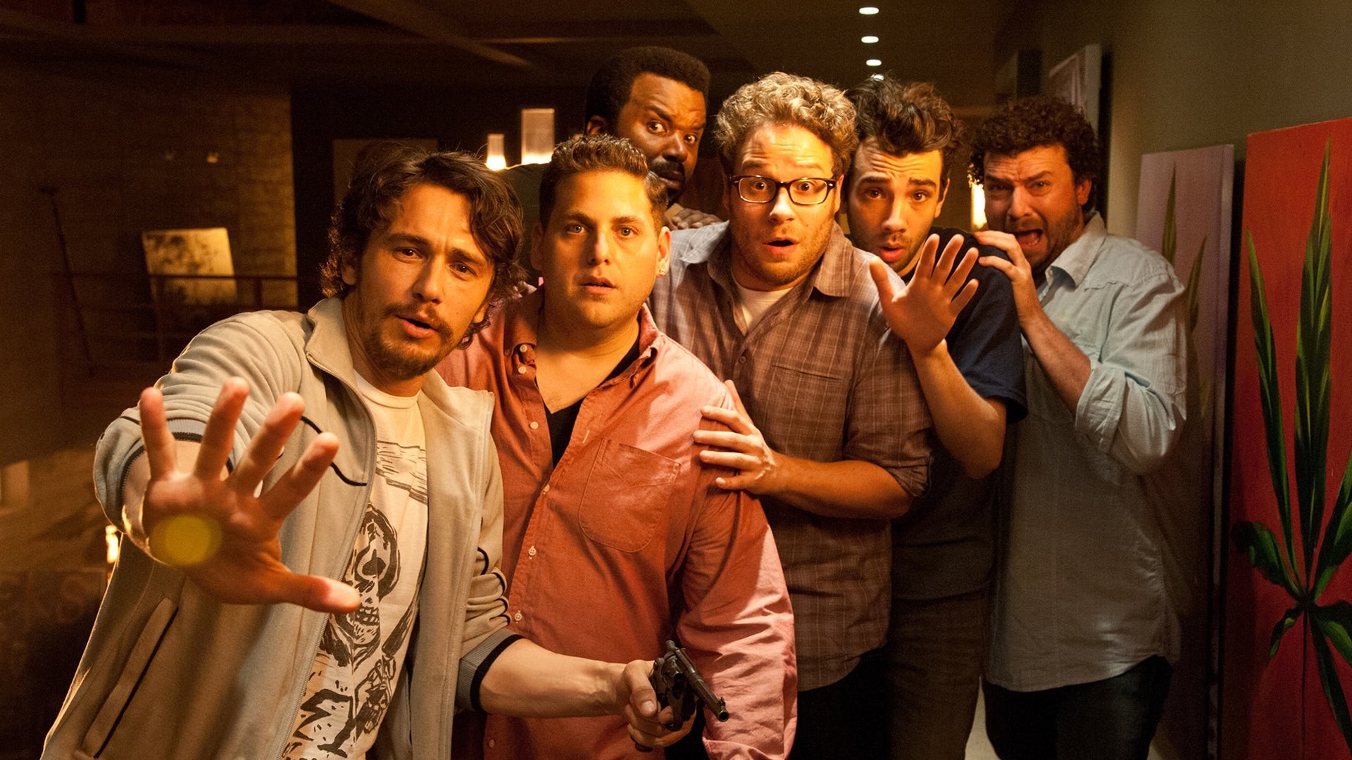 to koniec komedia komedia rewolwer pistolet jonah hill seth rogen james franco jay baruchel craig robinson danny mcbride