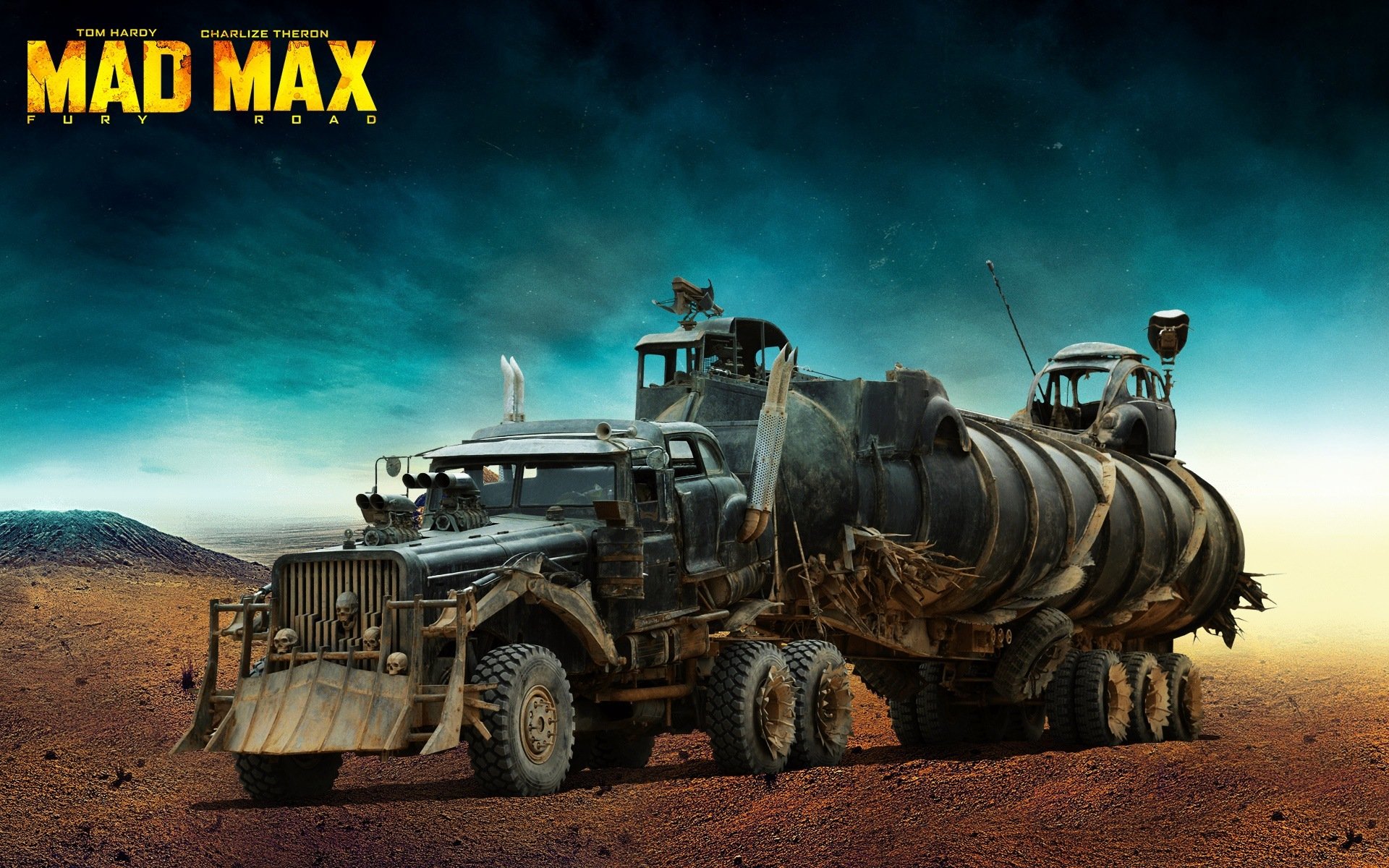 mad max: fury road mad max: fury road post-apocalypse camión war set cráneos desierto