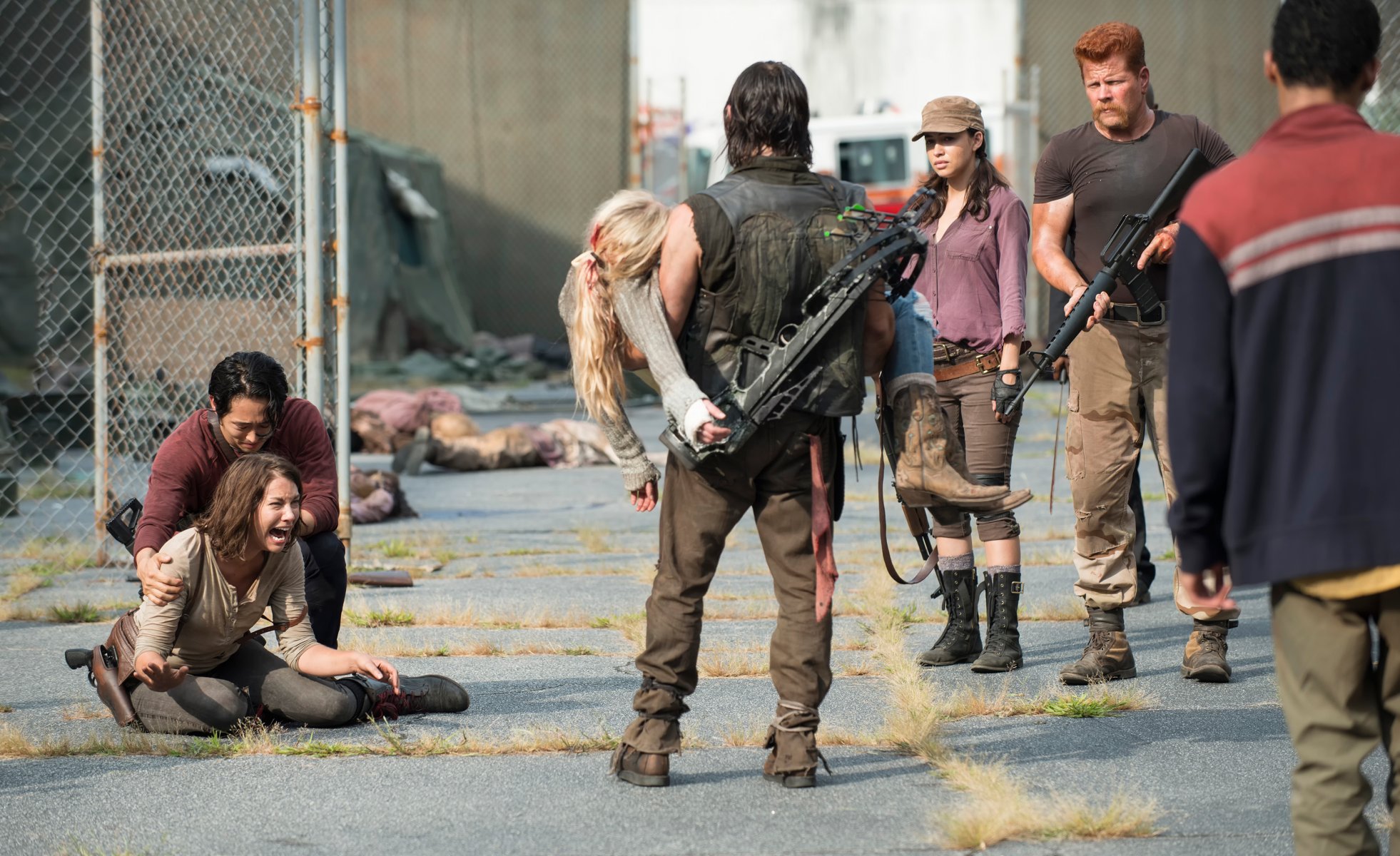 lauren cohen steven yoon norman reedus emily kinney christian serratos the walking