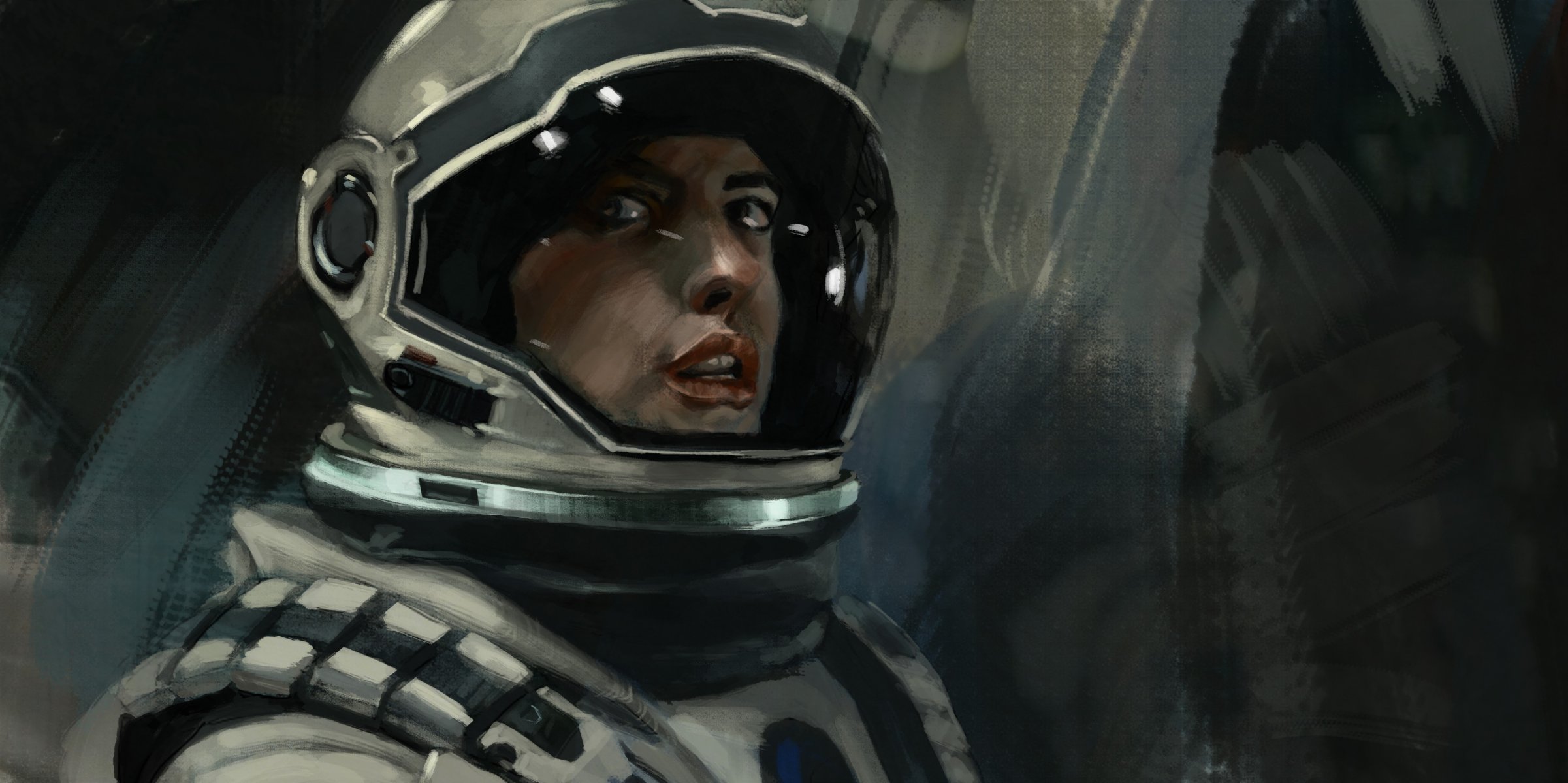 interstellare interstellare nolan tuta spaziale casco astronauta astronauta anne hathaway amelia marca