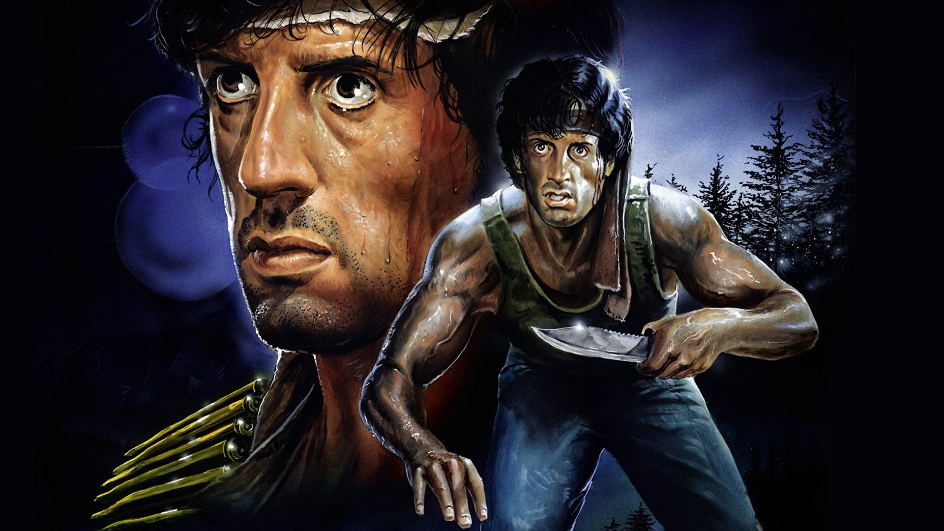 rambo: erstes blut erstes blut john rambo actionfilm sylvester stallone kunst zeichnung