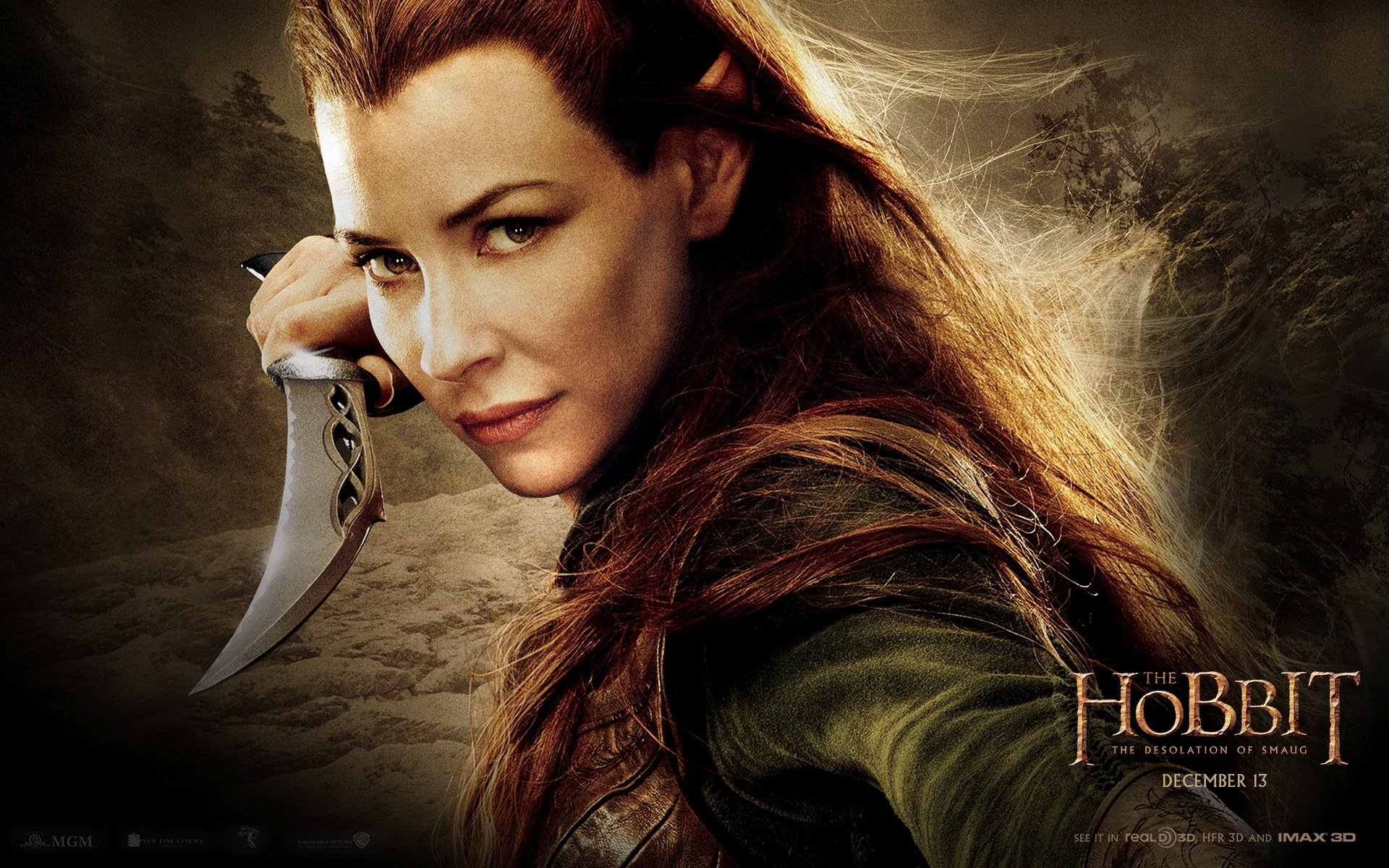 el hobbit el hobbit: la desolación de smog evangeline lilly tauriel elf mirkwood el hobbit: la desolación de smaug bosque escarpado daga