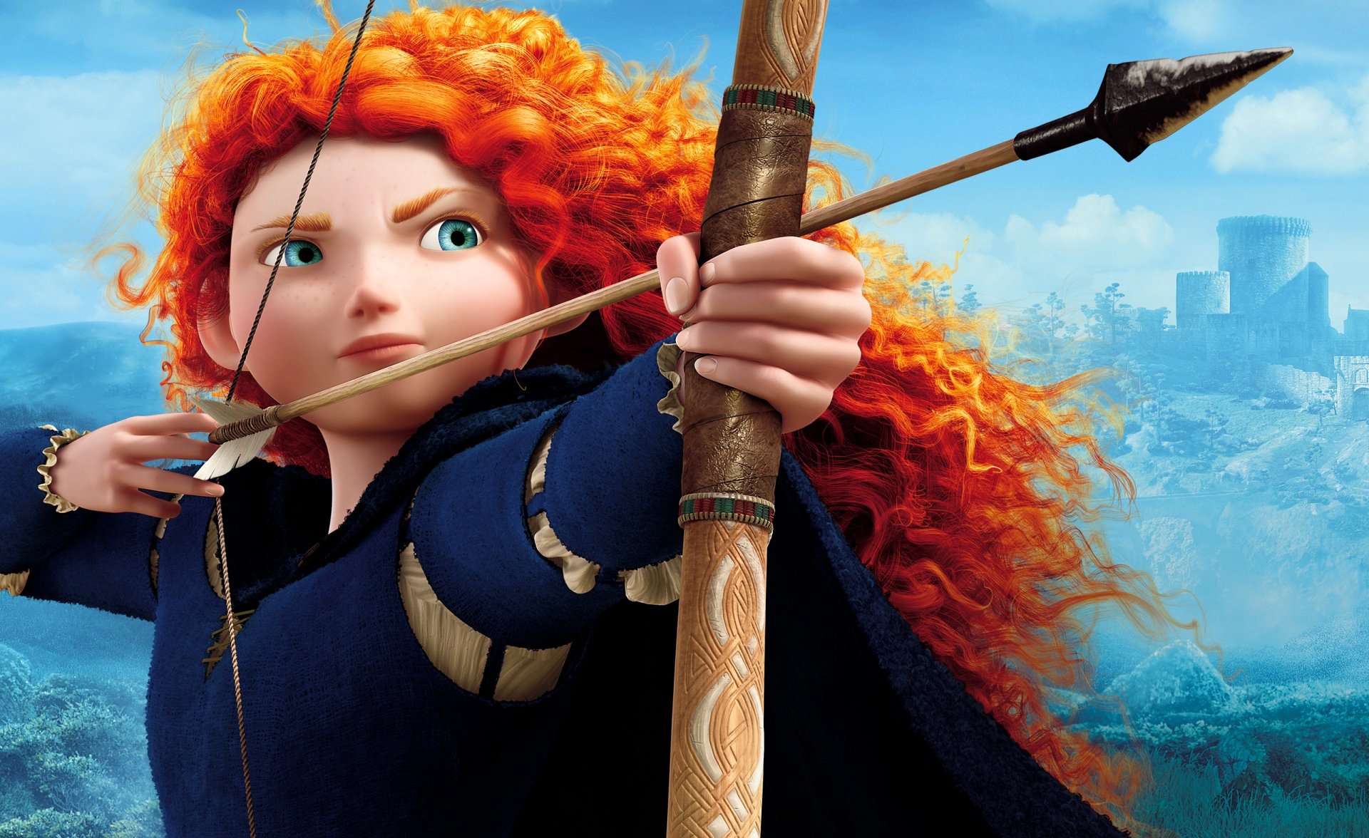 merida girl redhead bow arrow