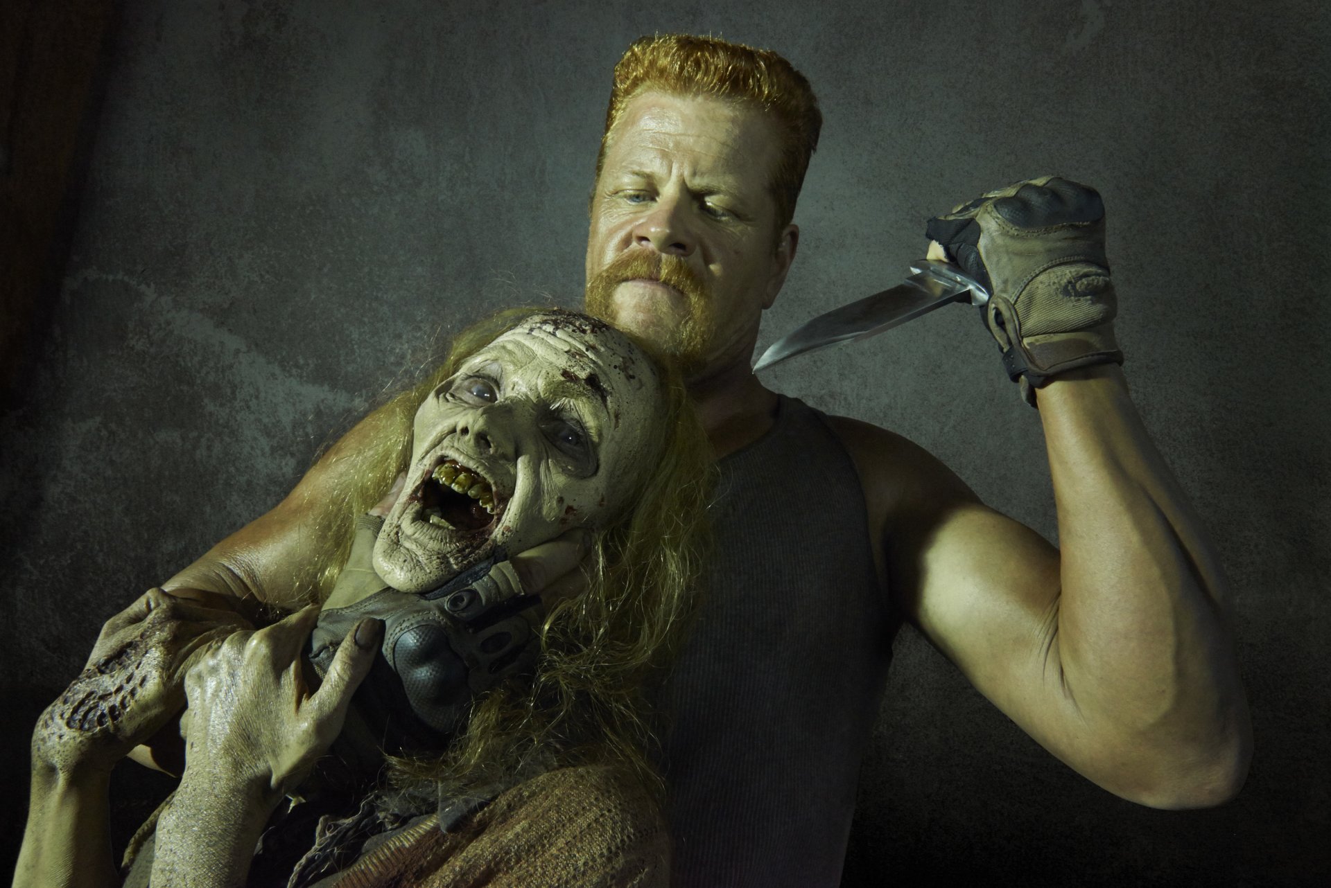 les morts-vivants les morts-vivants vue michael cudlitz abraham couteau zombie