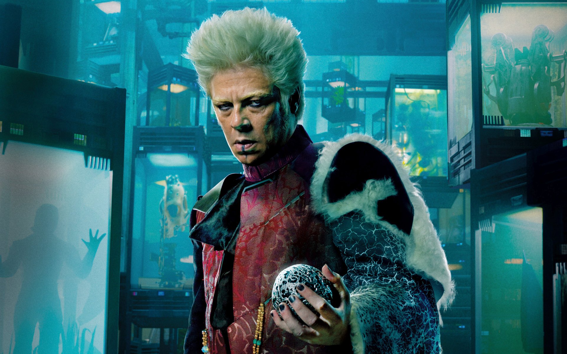 kolekcjoner strażnicy galaktyki benicio del toro komiks fantastyka marvel blond kula laboratorium